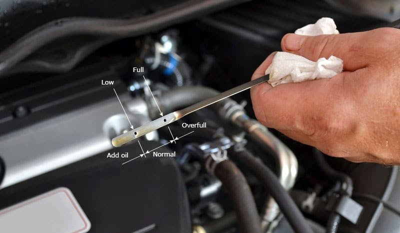 Incorrect oil level