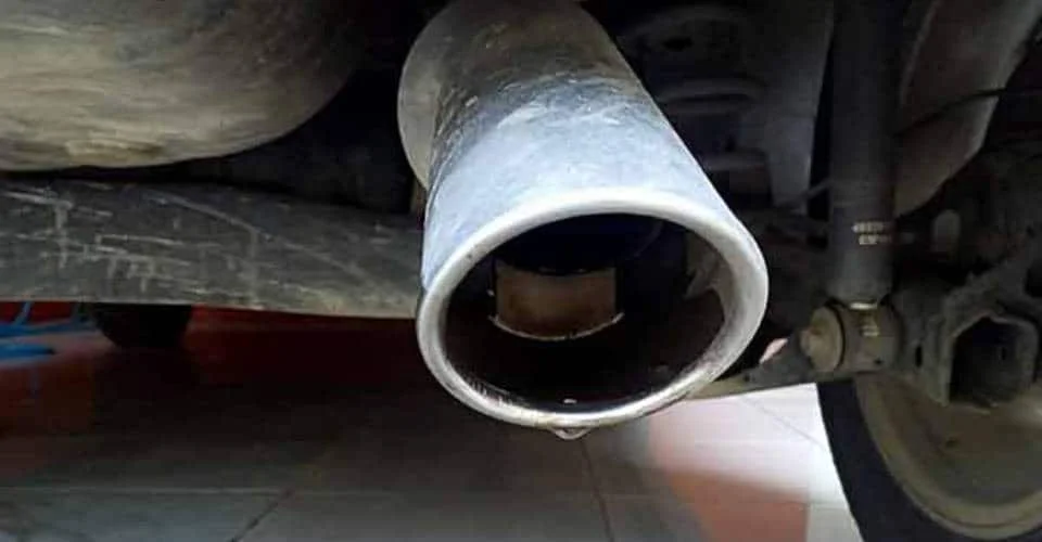 What causes oil coming out of exhaust