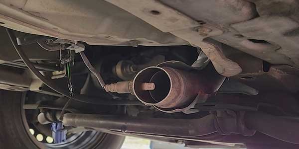 Signs of a stolen catalytic converter
