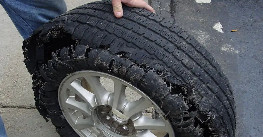 What cause tire sidewall damage