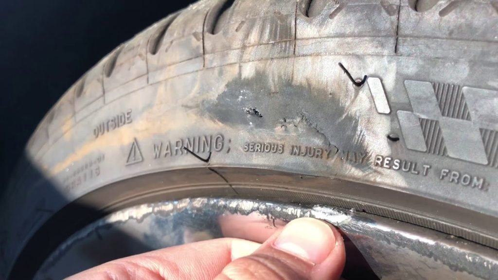What is considered sidewall damage on a tire