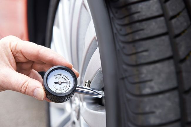 What is an overinflated tire