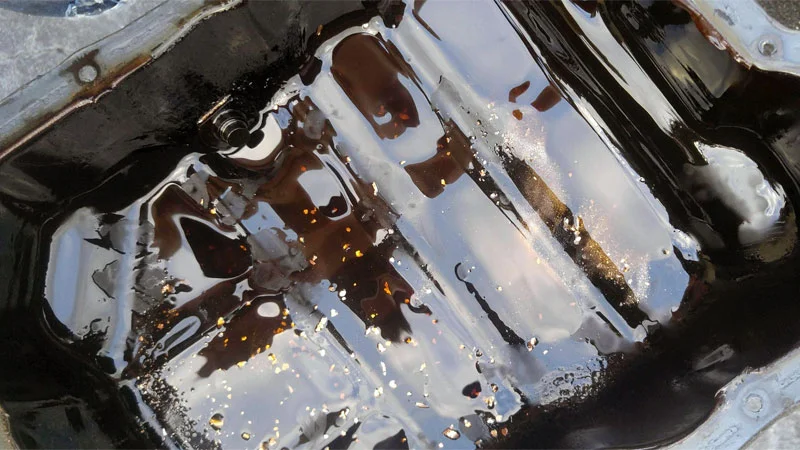 What is the sign of oil has metal shavings