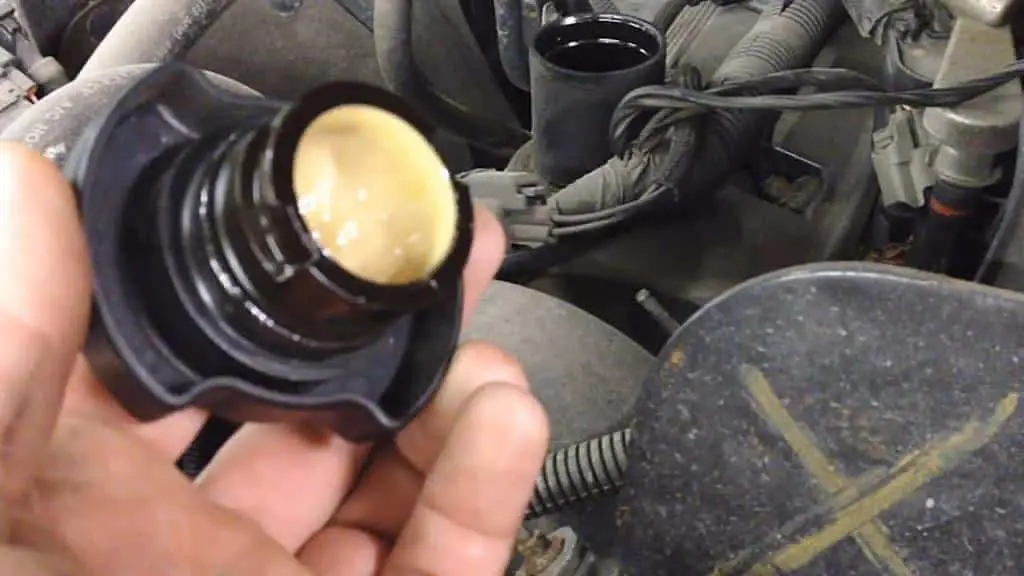 Why is there milky oil in engine
